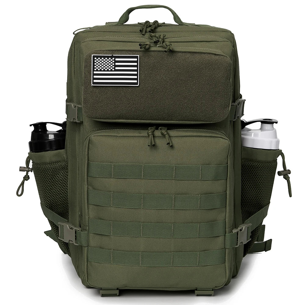 45L Tactical Backpack Hunting Rucksack with Dual Cup Holders Outdoor camping equipment back pack Hiking Survival Rucksack