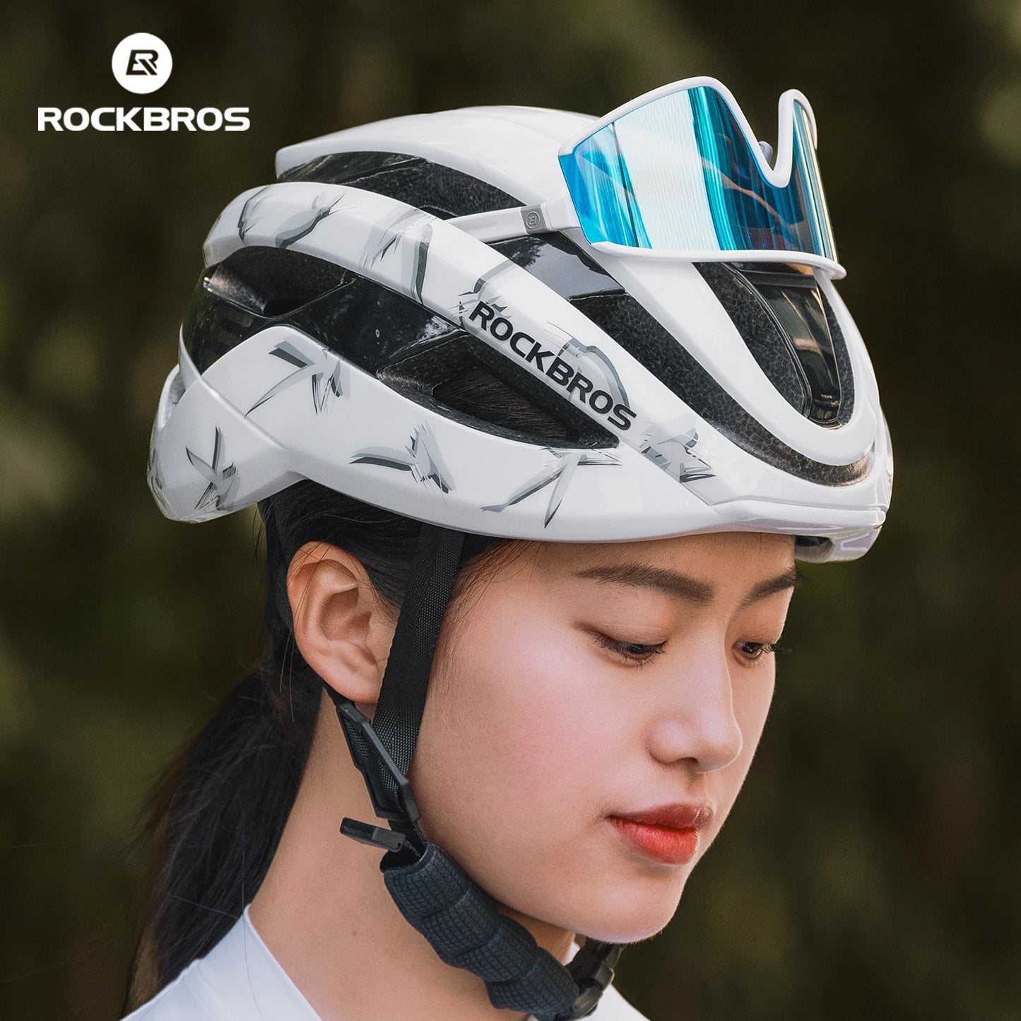 ROCKBROS Cycling Helmet Lightweight Aerodynamic Integrated Helmet High Strength Head Protection Safety Helmet Cycling Headgear