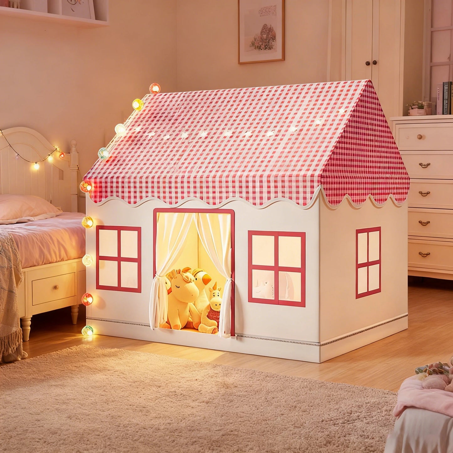 Children's Castle Tent Playhouse Indoor Outdoor Fairy Tale Princess Castle Play Tent Kids Gift Toy House Tent (Single tent)