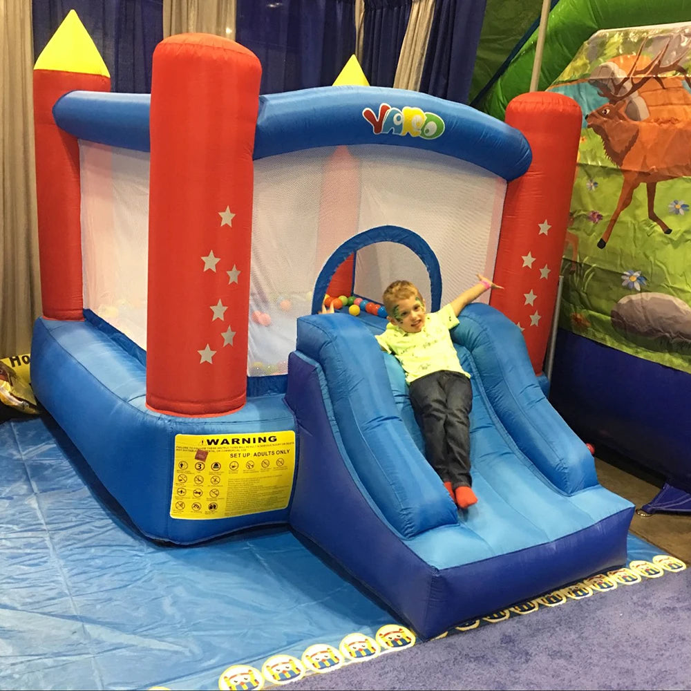 YARD Inflatable Bounce House Home Use Mini Bouncy Castle With Blower Children Playground Jumping Trampoline Kids Birthday Gift