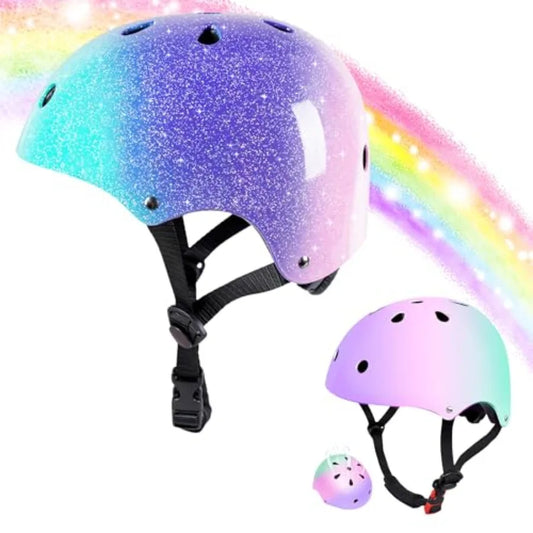 Helmet for 2-3-5-8-14 Ages Girls and Boys Ventilation and Impact Resistance Toddler Helmet for Multi-Sport Bicycle Scooter Inli