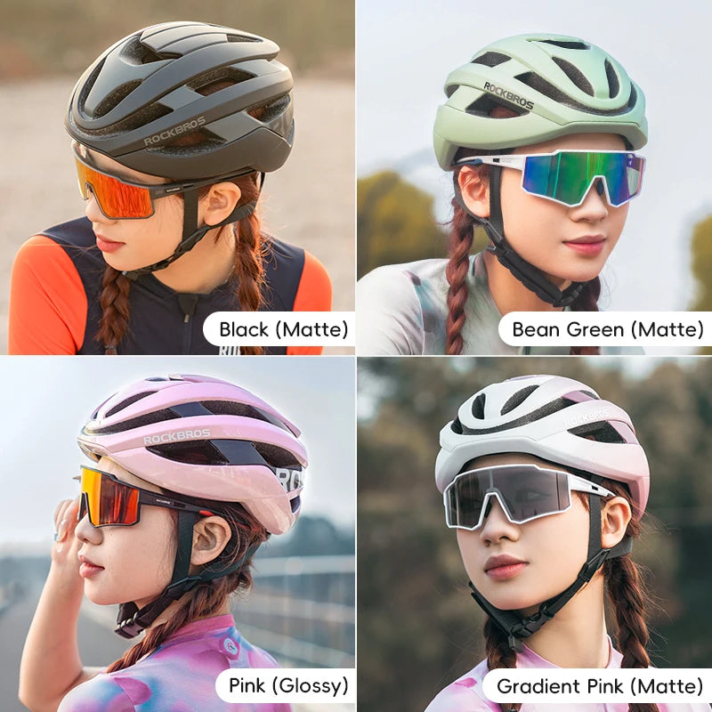 ROCKBROS Cycling Helmet Lightweight Aerodynamic Integrated Helmet High Strength Head Protection Safety Helmet Cycling Headgear