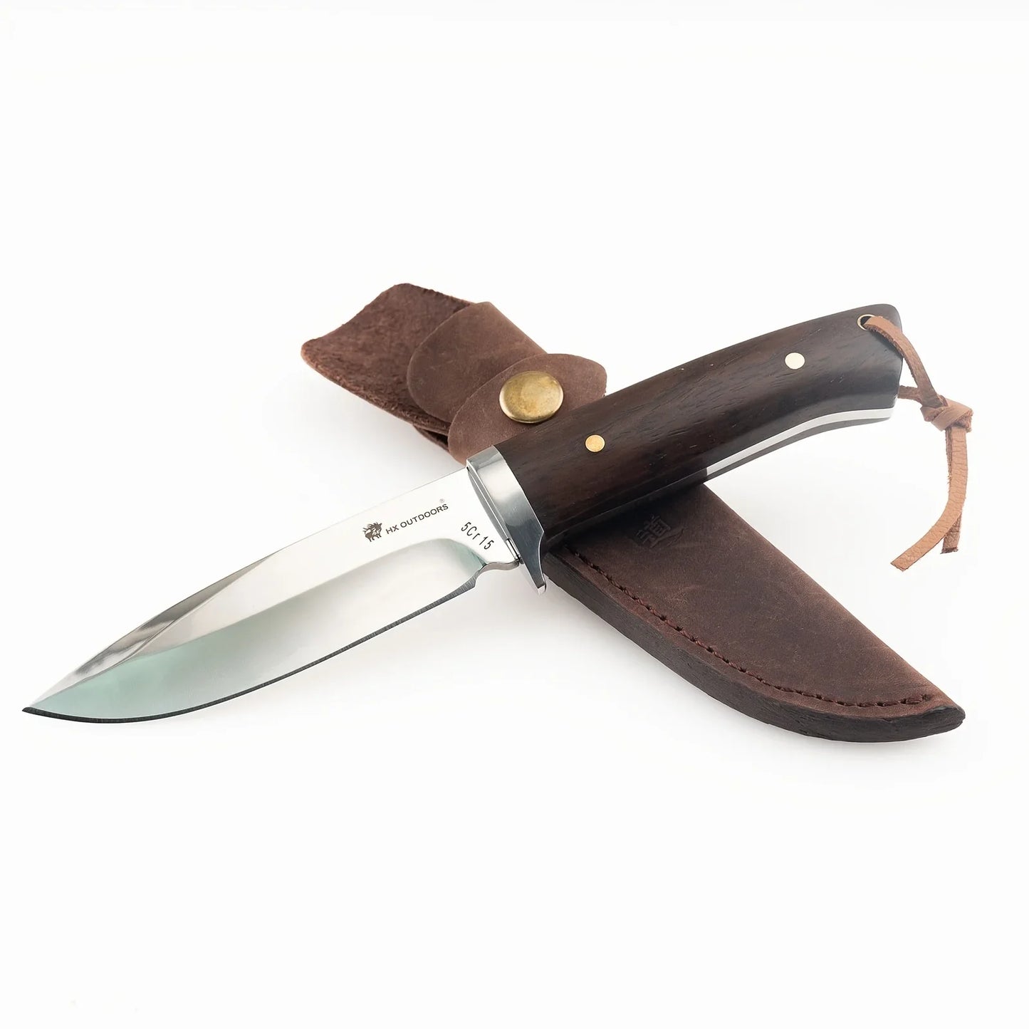 HX OUTDOORS Forest Survival Knife Hunting 5cr15 Stainless Steel 58HRC Straight Knives Essential Tool for Self-defense
