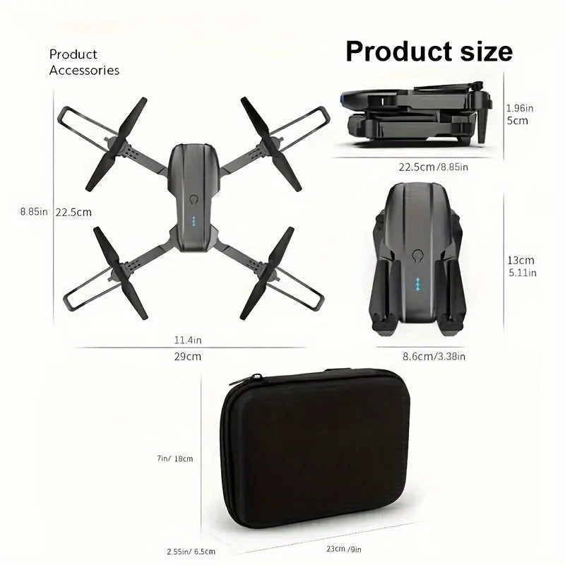Drone With Dual Camera, 2025 Newest Foldable Drone With App Control, FPV Live Video RC Quadcopter With Camera For Adults Beginne