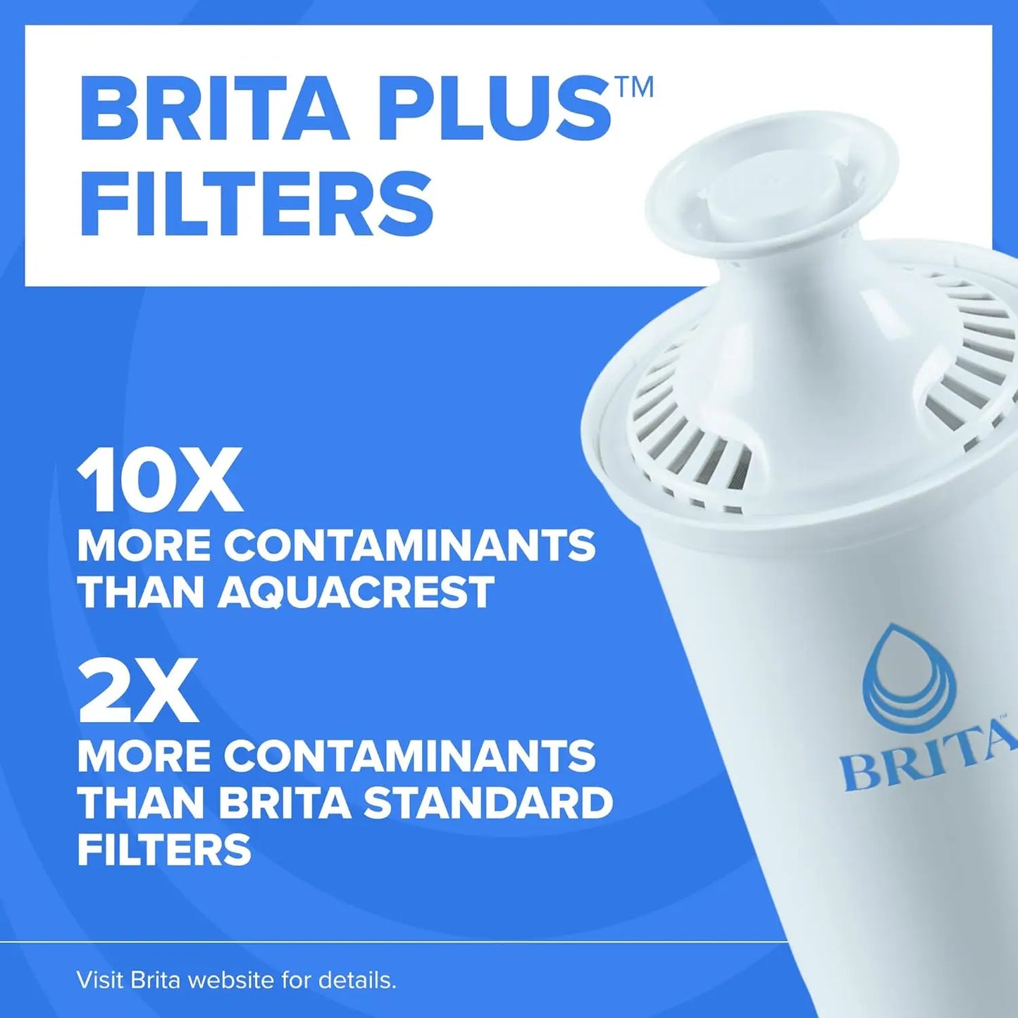 Large 27-Cup Water Dispenser with High-Density Filter, Reduces Contaminants and Plastic Use