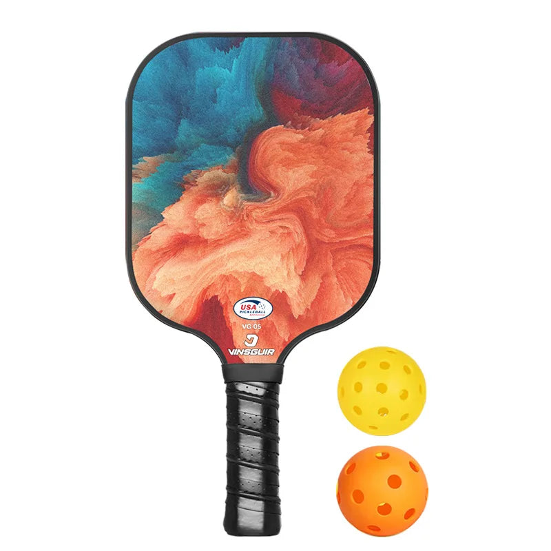Pickleball Paddles Set Fiberglass, Honeycomb Core Lightweight pickleball paddle USAPA Approved Adult and Kids Match Beach Racket
