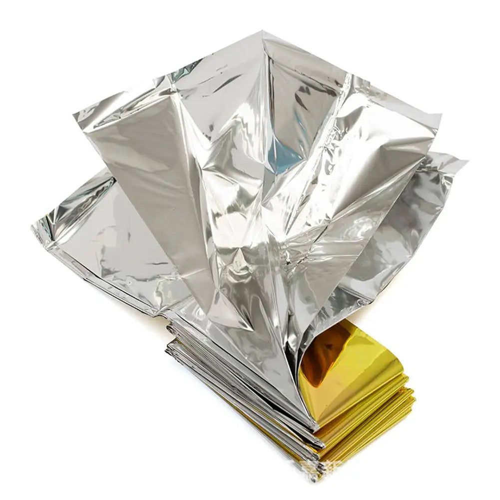 Outdoor Thermal Emergency Foil First Aid Survival Blankets (130x210cm Silver)