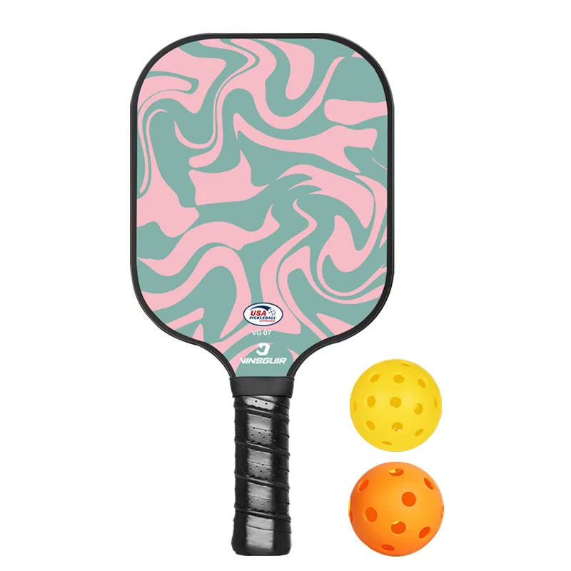 Pickleball Paddles Set Fiberglass, Honeycomb Core Lightweight pickleball paddle USAPA Approved Adult and Kids Match Beach Racket