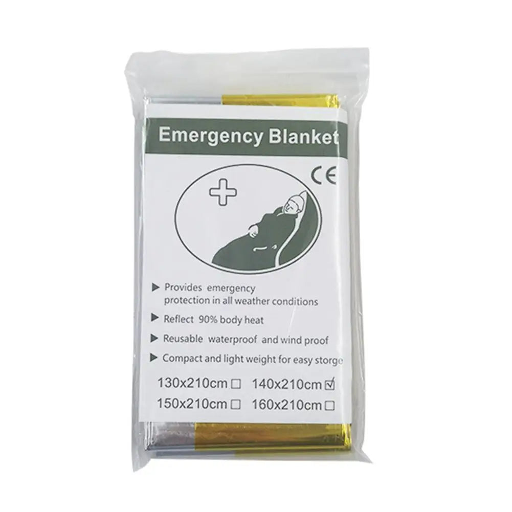 Outdoor Thermal Emergency Foil First Aid Survival Blankets (130x210cm Silver)