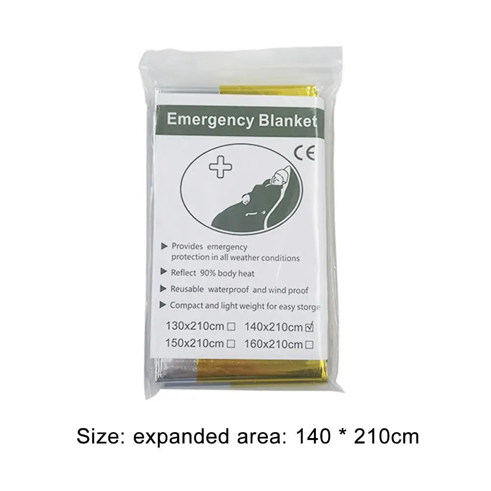 Outdoor Thermal Emergency Foil First Aid Survival Blankets (130x210cm Silver)