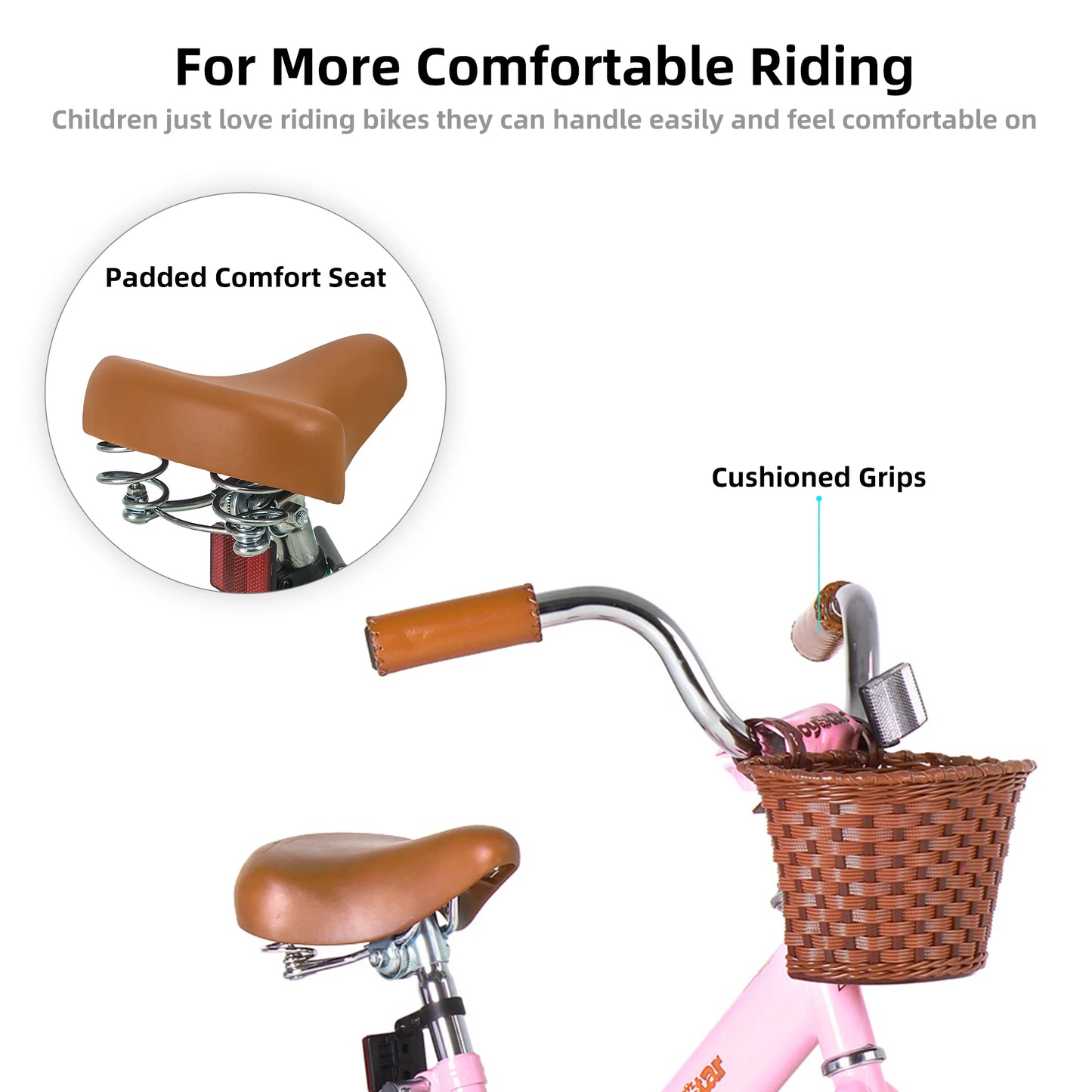US warehouse Kids Bike 12 14 16Inch Bicycle for Boys Girls Ages 3-9 Years, Multiple Colors