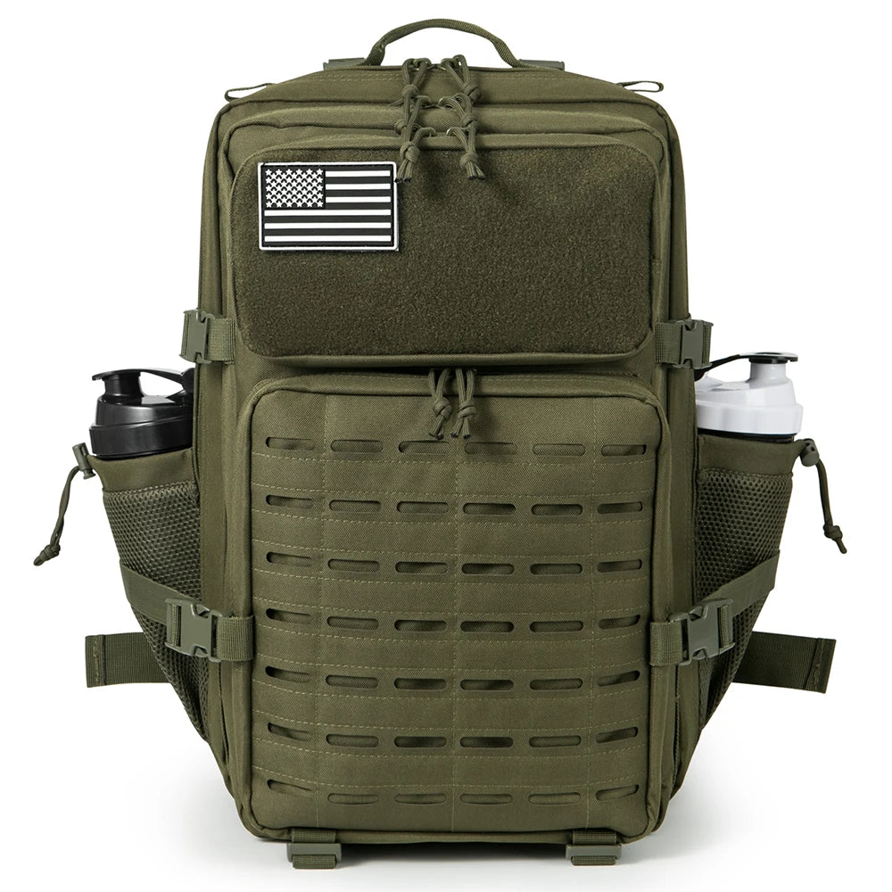 45L Men's and Women's Tactical Backpack Outdoor Camping Equipment Backpack Hiking Backpack Travel Backpack with Double Cup Holde