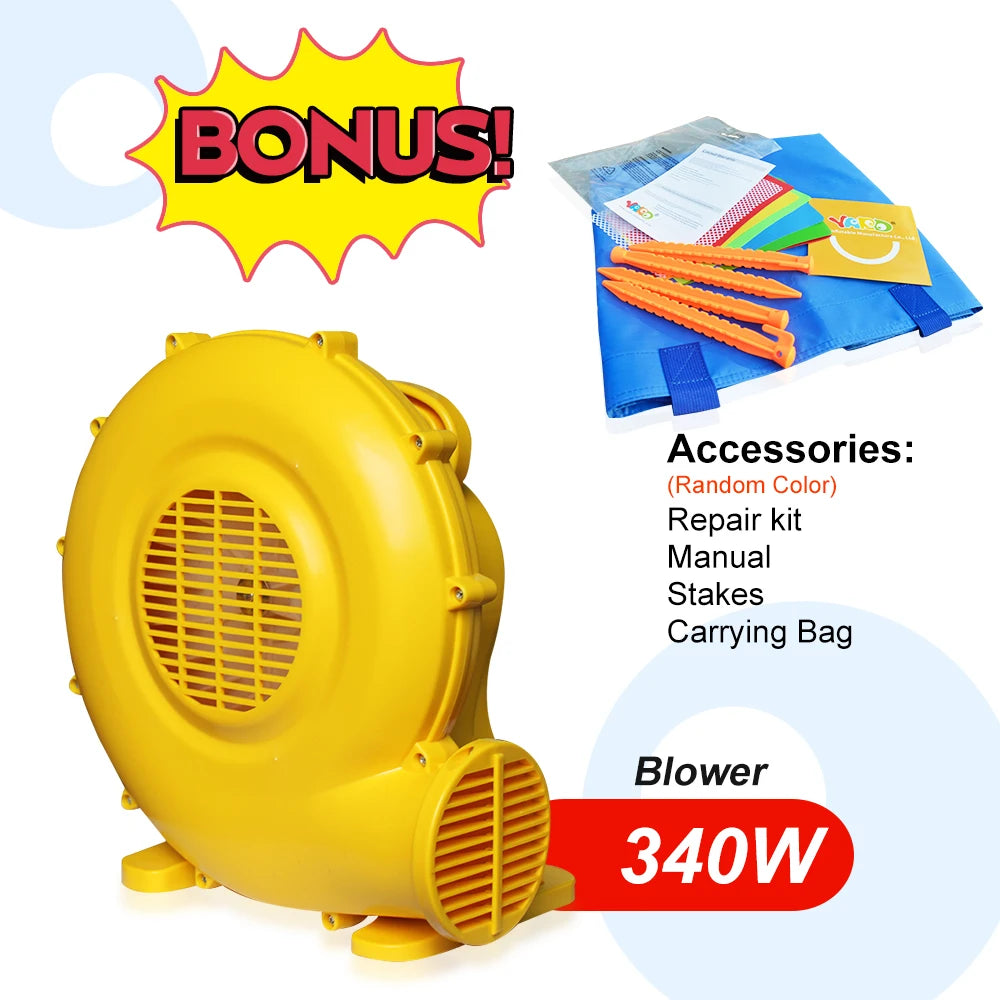 YARD Inflatable Bounce House Home Use Mini Bouncy Castle With Blower Children Playground Jumping Trampoline Kids Birthday Gift