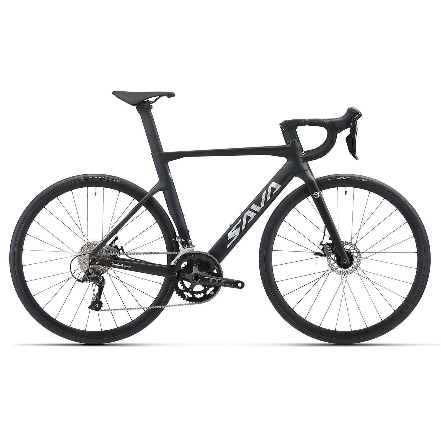 SAVA Carbon Fiber Racing Road Bicycle Carbon Frame Bicycle Integrated Handlebar SHIMANO 18-Speed Adult Competition Bicycle
