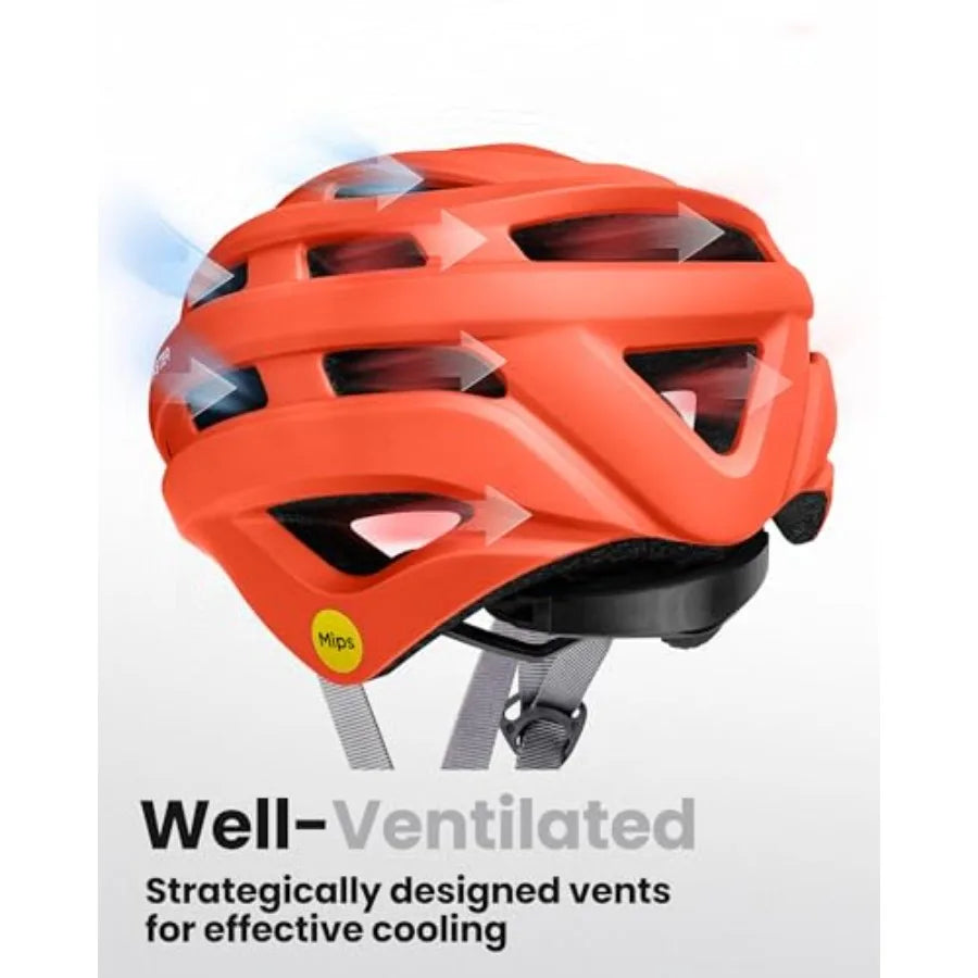 MIPS Bike Helmet for Adults-Two Removable Liners and Ventilation in Multi-Environment - Road Bicycle Helmets in Mountain Motorw
