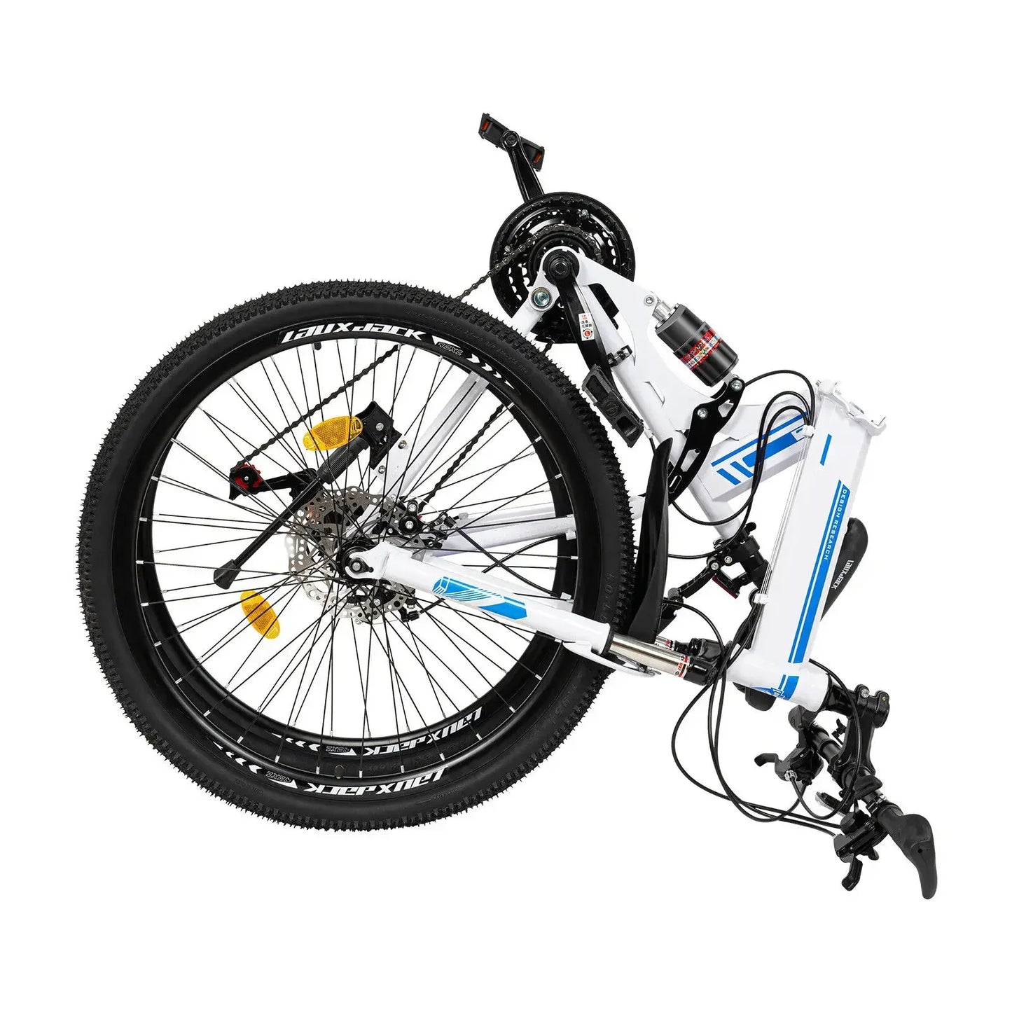 26" Folding Mountain Bike 21-Speed Dual Disc Brakes Men's MTB for Commuting Outdoor Sports