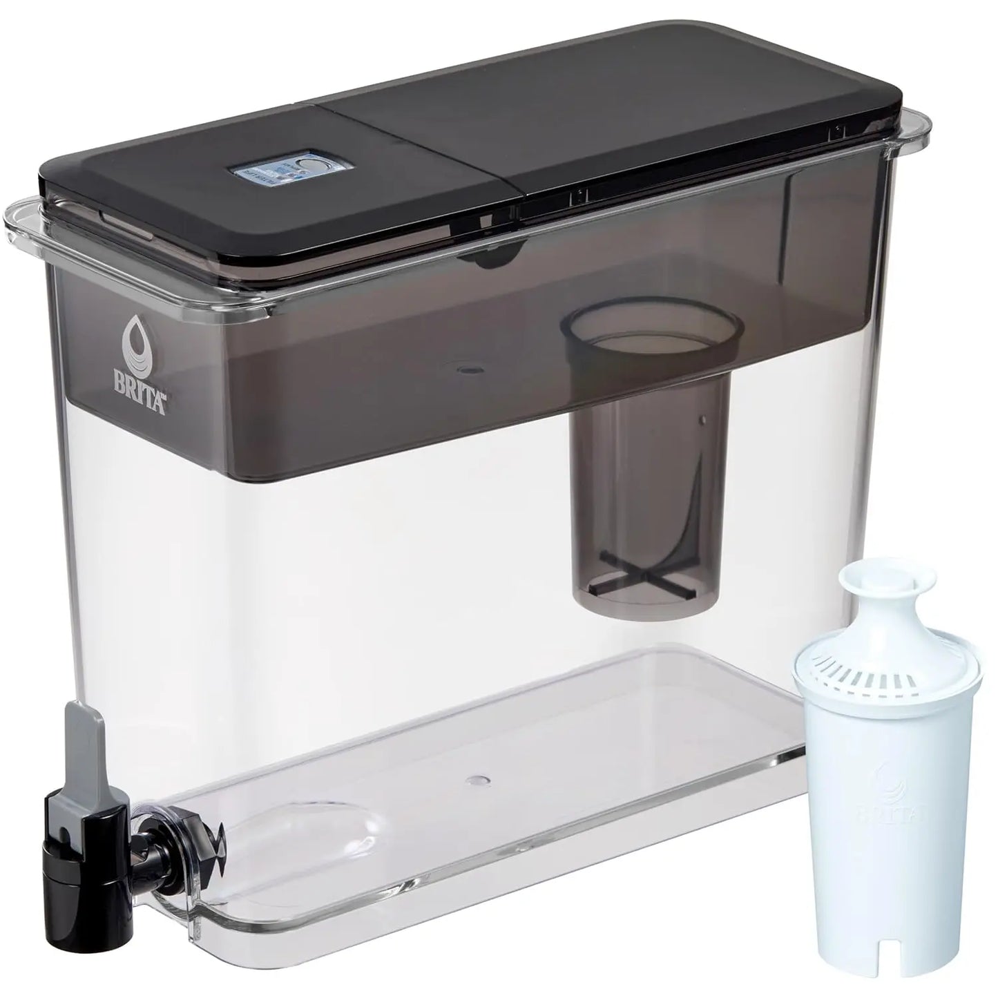 Large 27-Cup Water Dispenser with High-Density Filter, Reduces Contaminants and Plastic Use