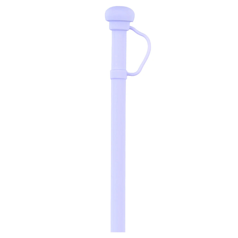 Silicone Long Reusable Straw with Straw Tip Drinking Straw Dustproof Soft Straw for Stanley 20/30/40oz Cup Accessories