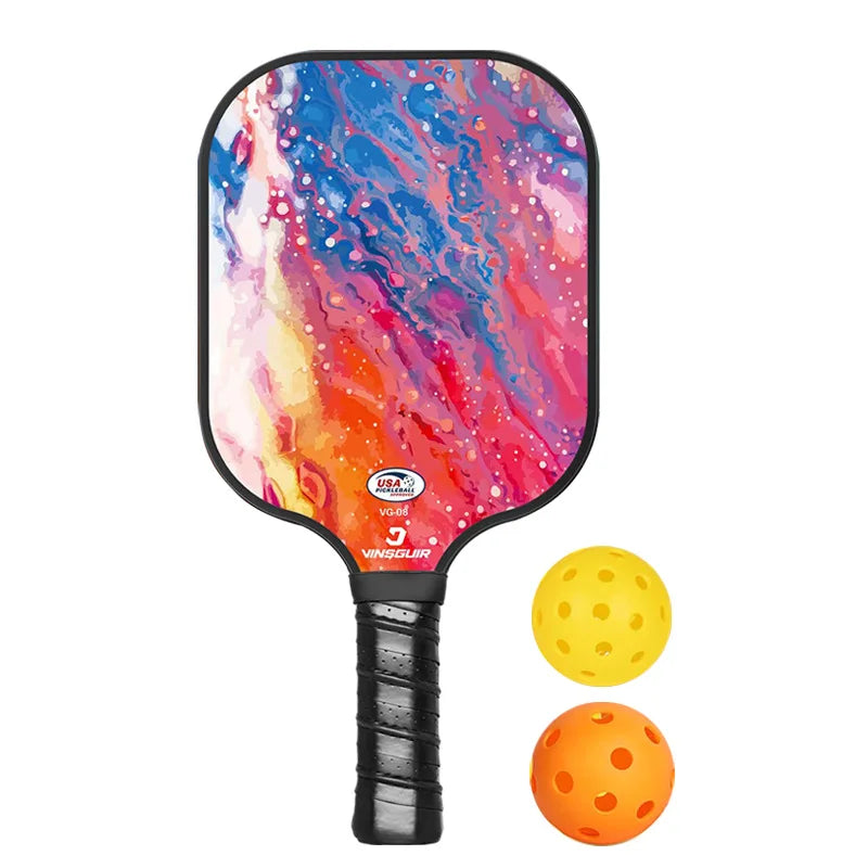 Pickleball Paddles Set Fiberglass, Honeycomb Core Lightweight pickleball paddle USAPA Approved Adult and Kids Match Beach Racket